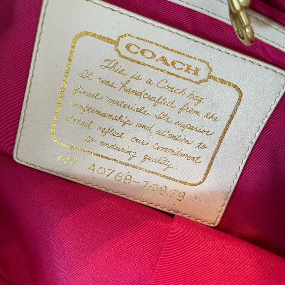 COACH multicolor Striped signature jacquard tote shoulder bag /